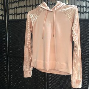 Calia Effortless Velvet Hoodie Cameo Rose XS
